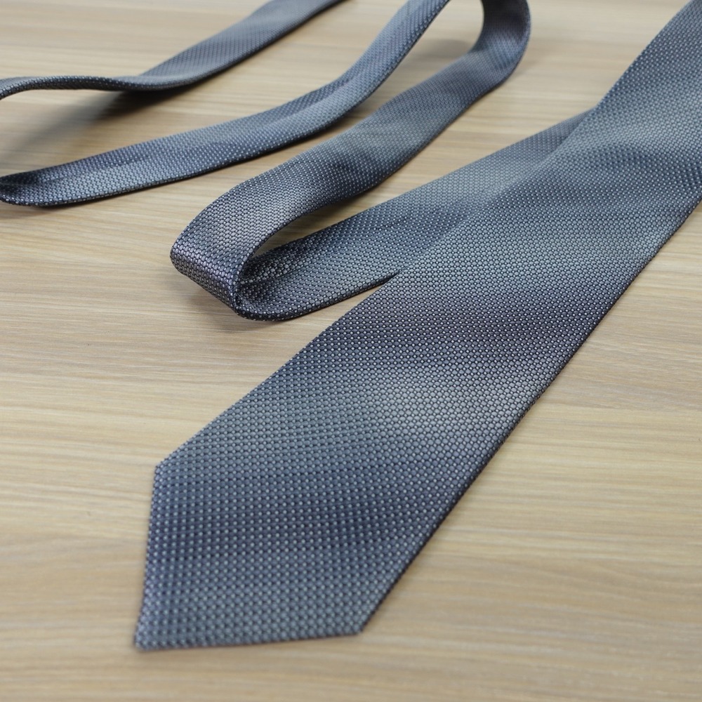 Gray Neck Tie Mens Micro Honeycomb Silk SLIM Ombre Gray Career WILKE RODRIQUEZ